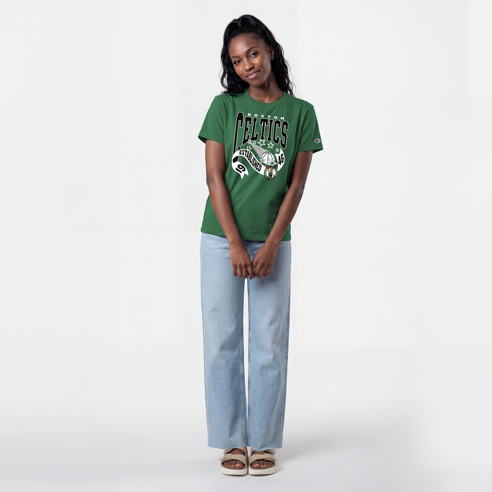 T-shirt Kelly Green Boston Celtics Banner pour femmes, championnes
