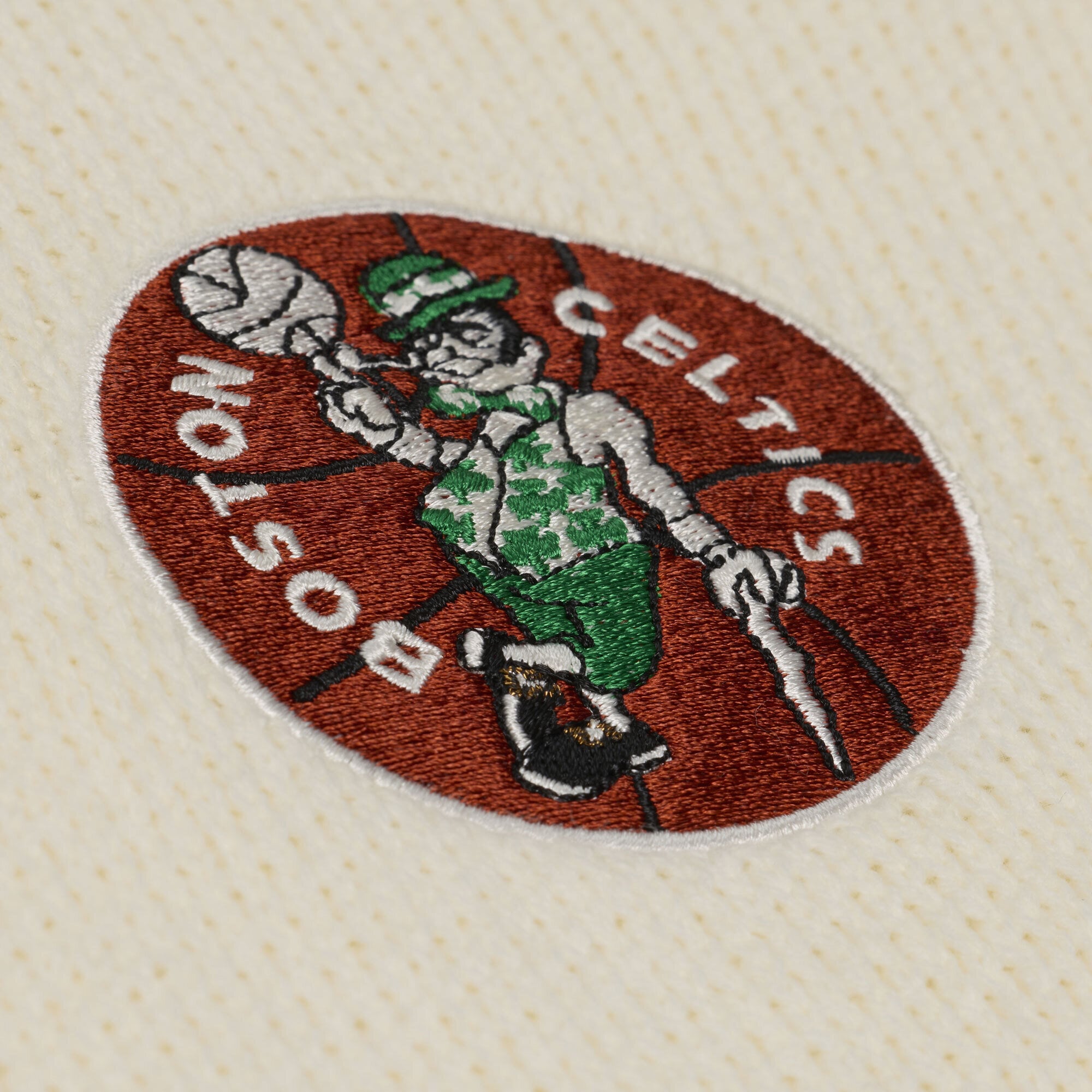 Women's Mitchell & Ness Cream Boston Celtics Retro Roots Sweater Vest
