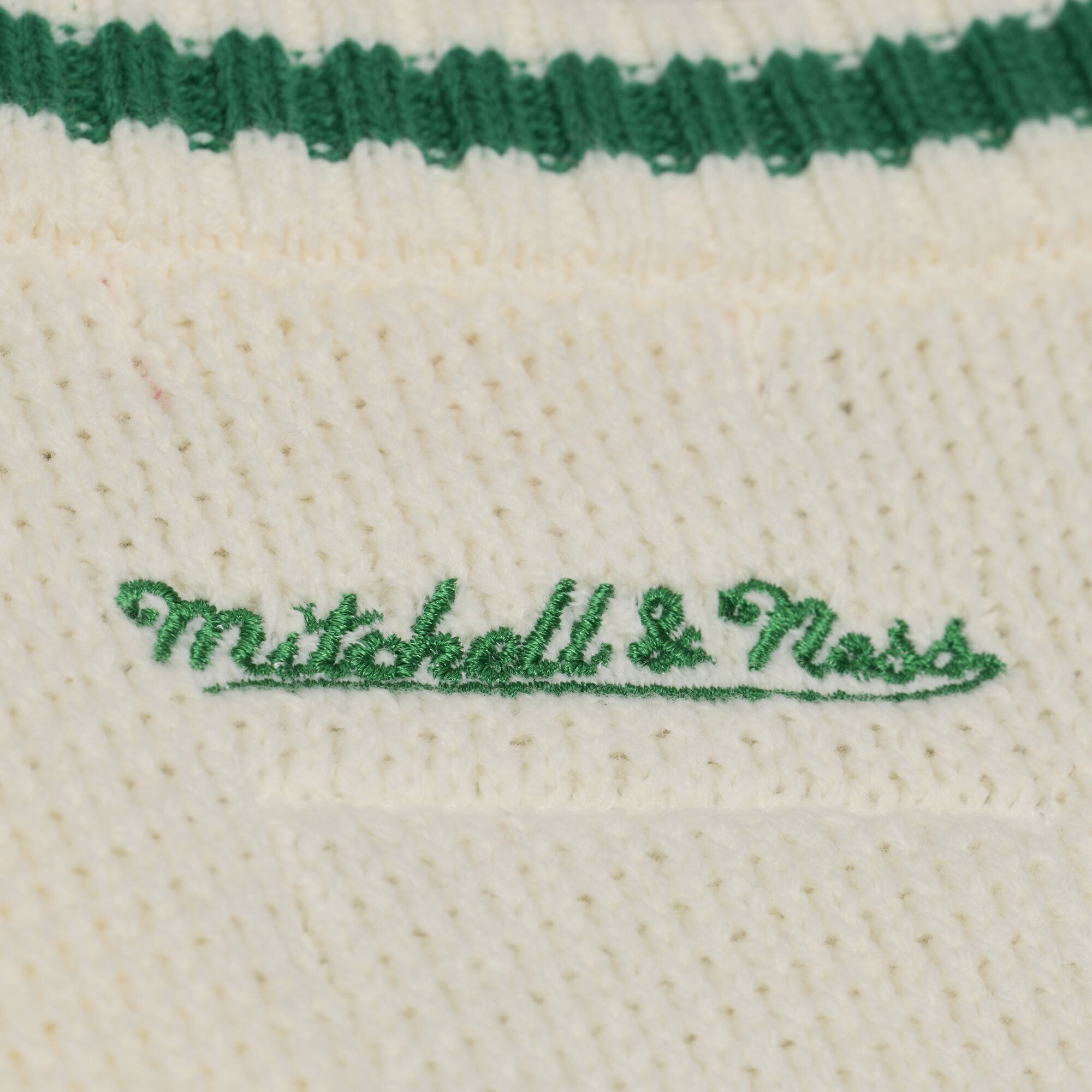 Women's Mitchell & Ness Cream Boston Celtics Retro Roots Sweater Vest