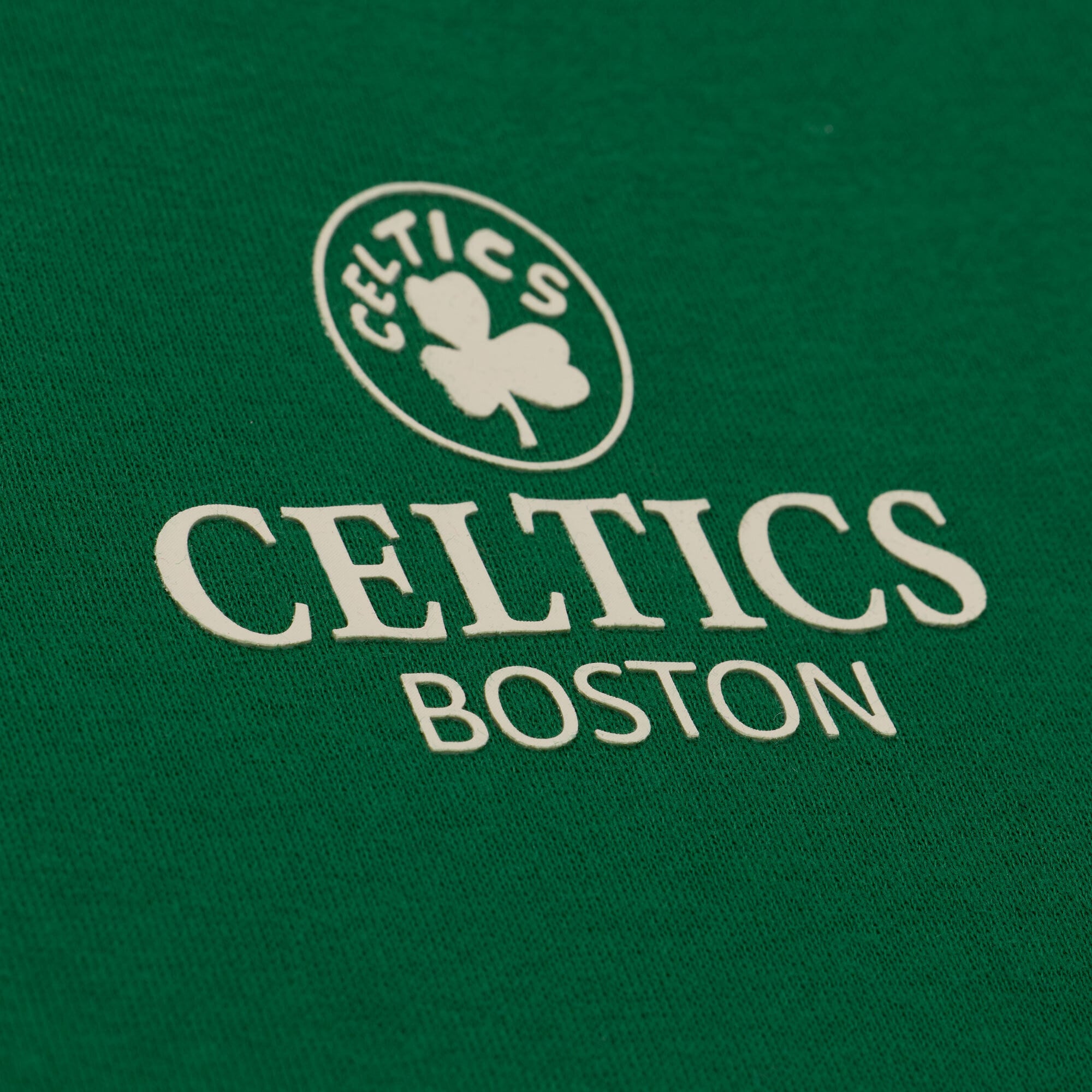 Women's Mitchell & Ness Kelly Green Boston Celtics Core Essentials Micro Logo Fleece Sweatshirt