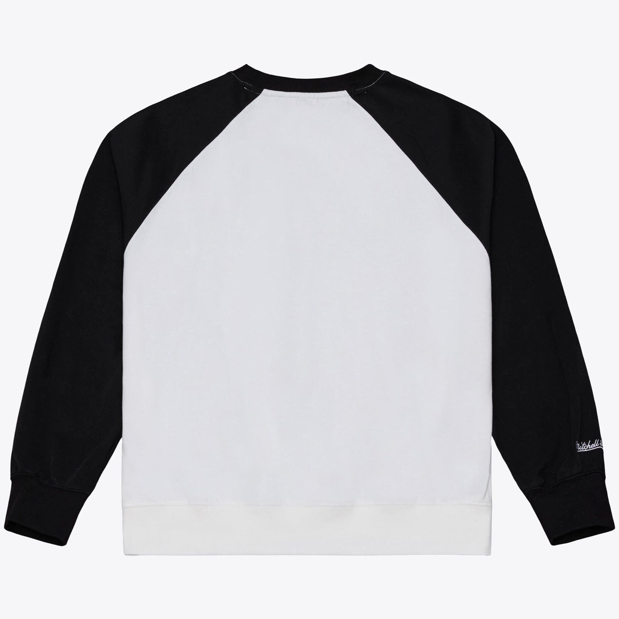 Sweat-shirt raglan léger Mitchell & Ness blanc et noir pour femme, modèle Boston Celtics Head Coach
