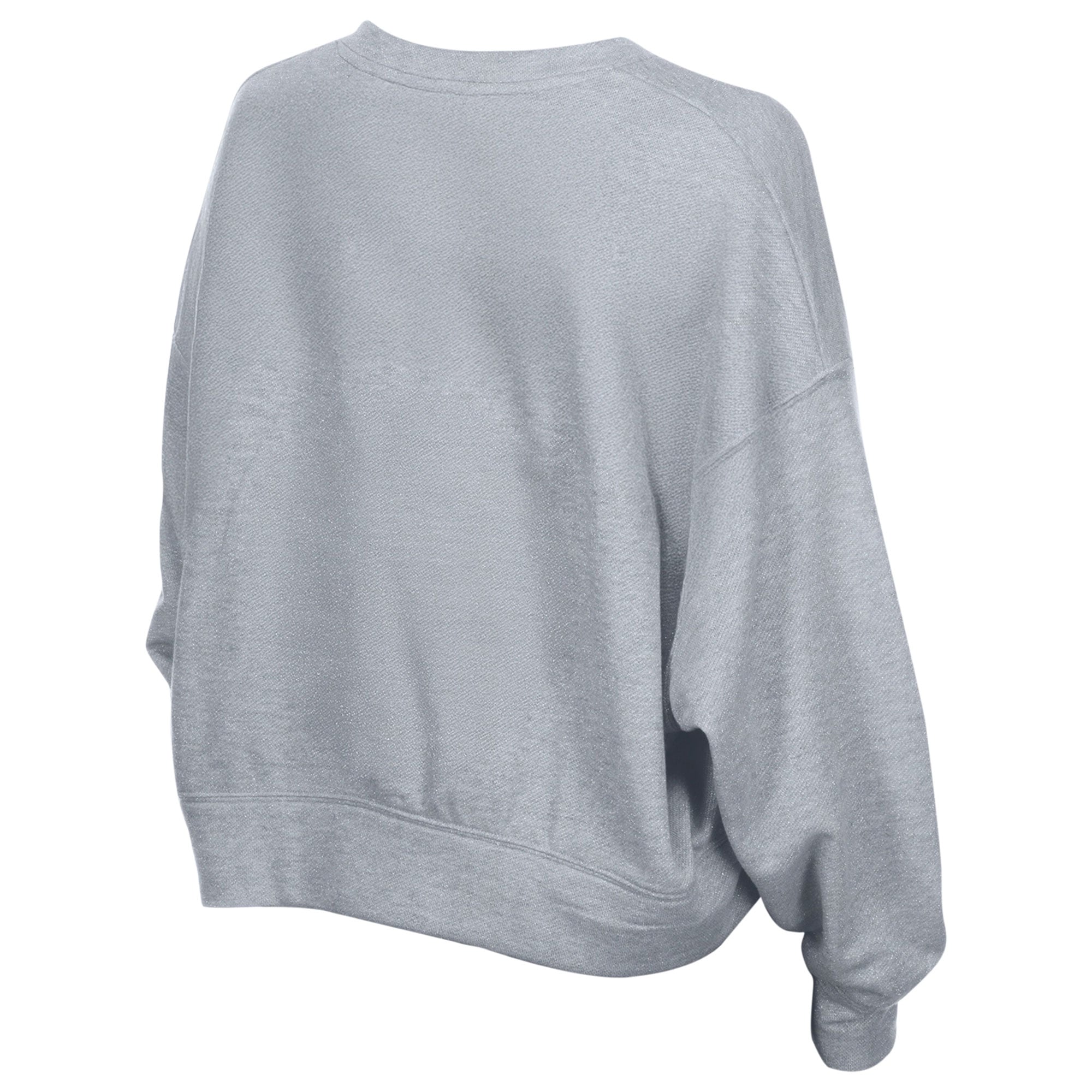 Sweat-shirt polaire court oversize à col en V gris New Era pour femme, Boston Celtics