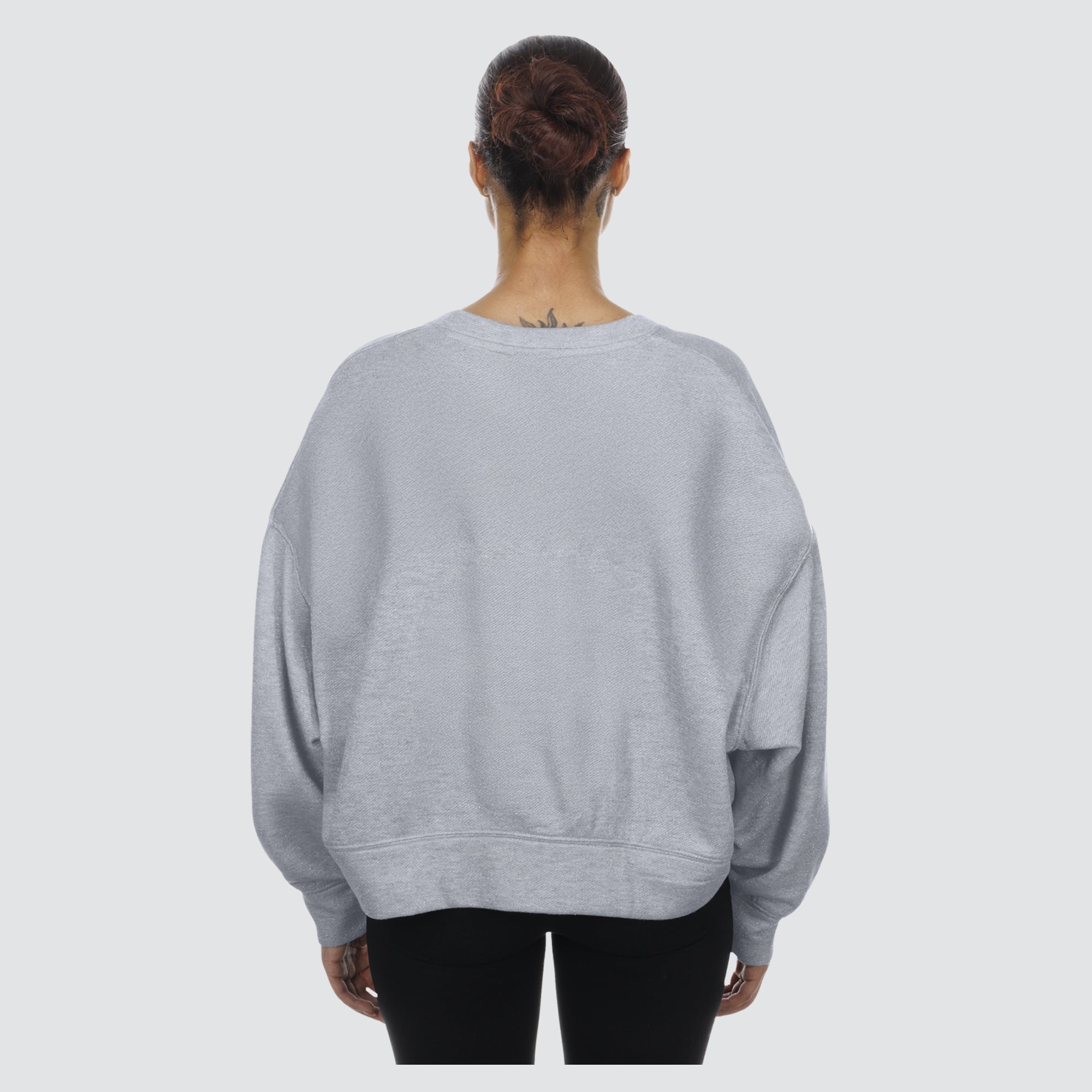 Sweat-shirt polaire court oversize à col en V gris New Era pour femme, Boston Celtics