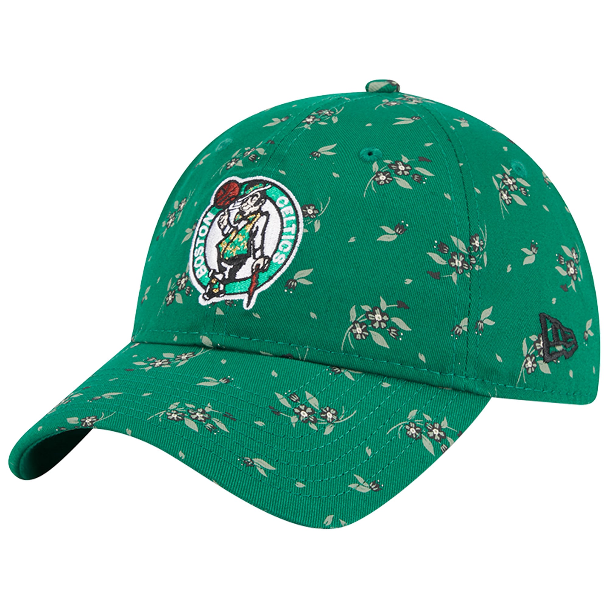 Boston Celtics New Era Women\'s Bloom Print 9TWENTY Adjustable Hat Kelly Green Women main image 2
