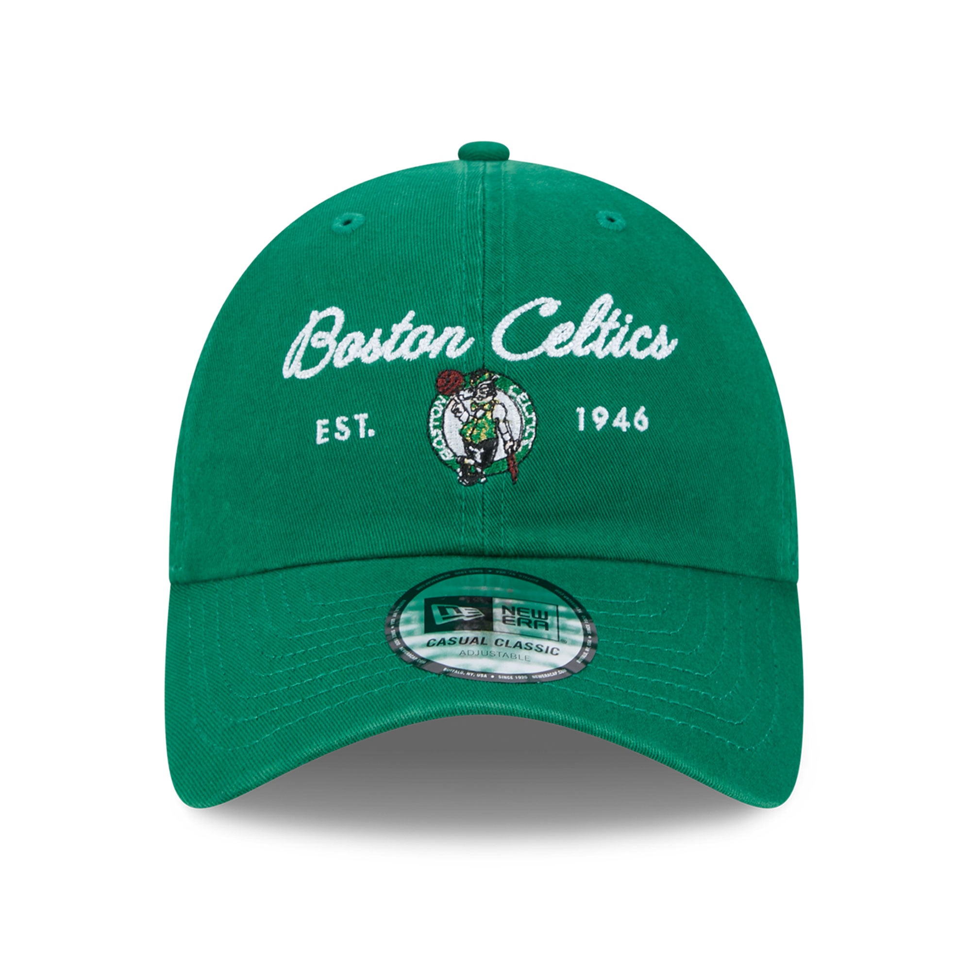 Women's New Era Kelly Green Boston Celtics Script Casual Classic Adjustable Hat