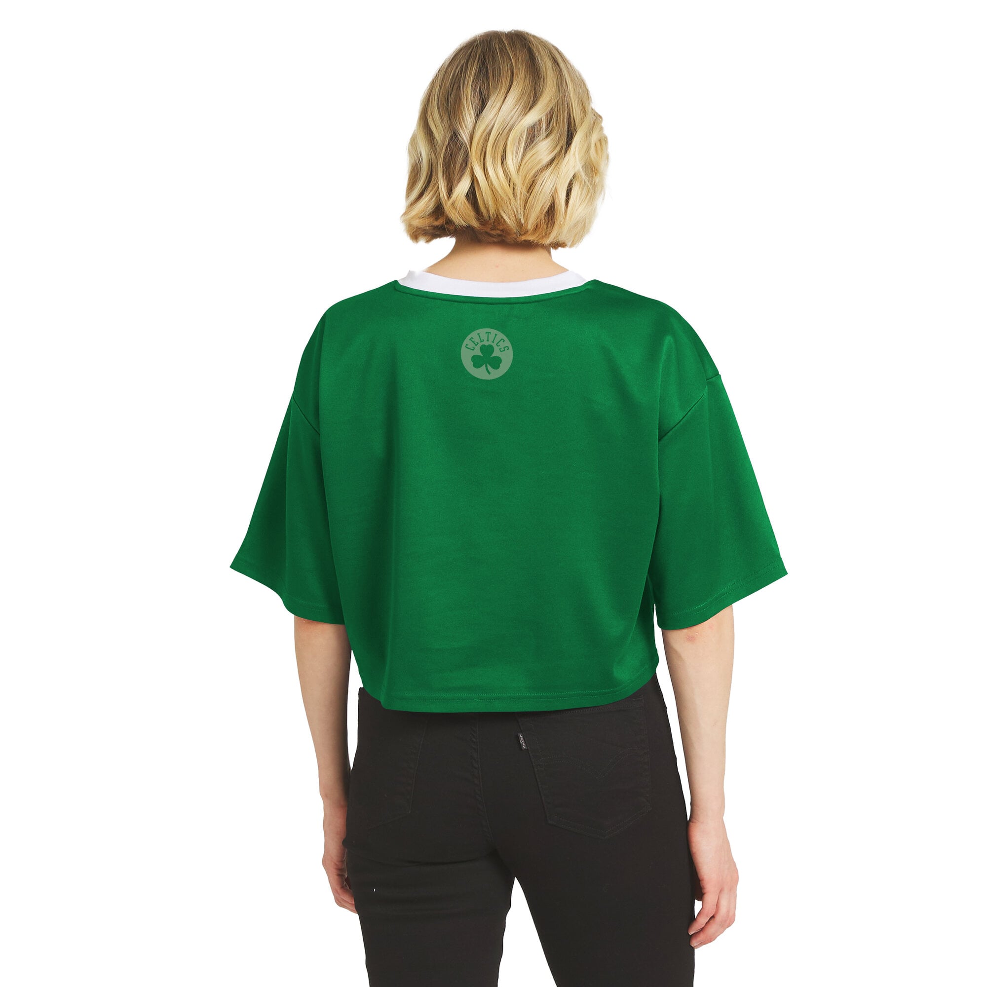 T-shirt court vert Kelly des Boston Celtics de la marque WEAR by Erin Andrews pour femmes