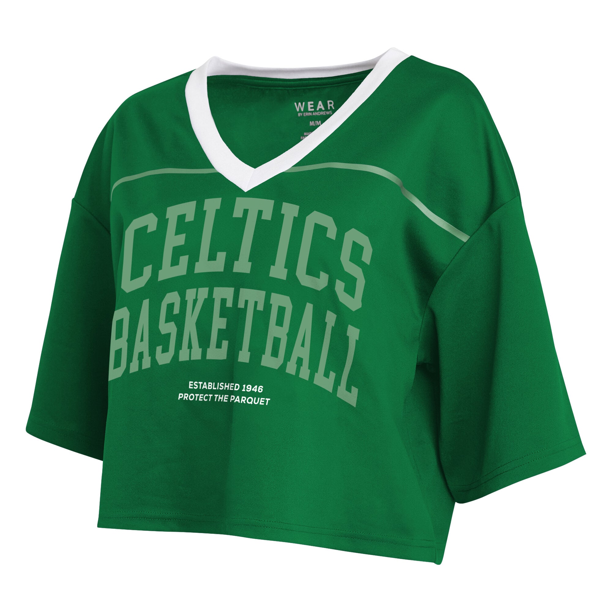T-shirt court vert Kelly des Boston Celtics de la marque WEAR by Erin Andrews pour femmes