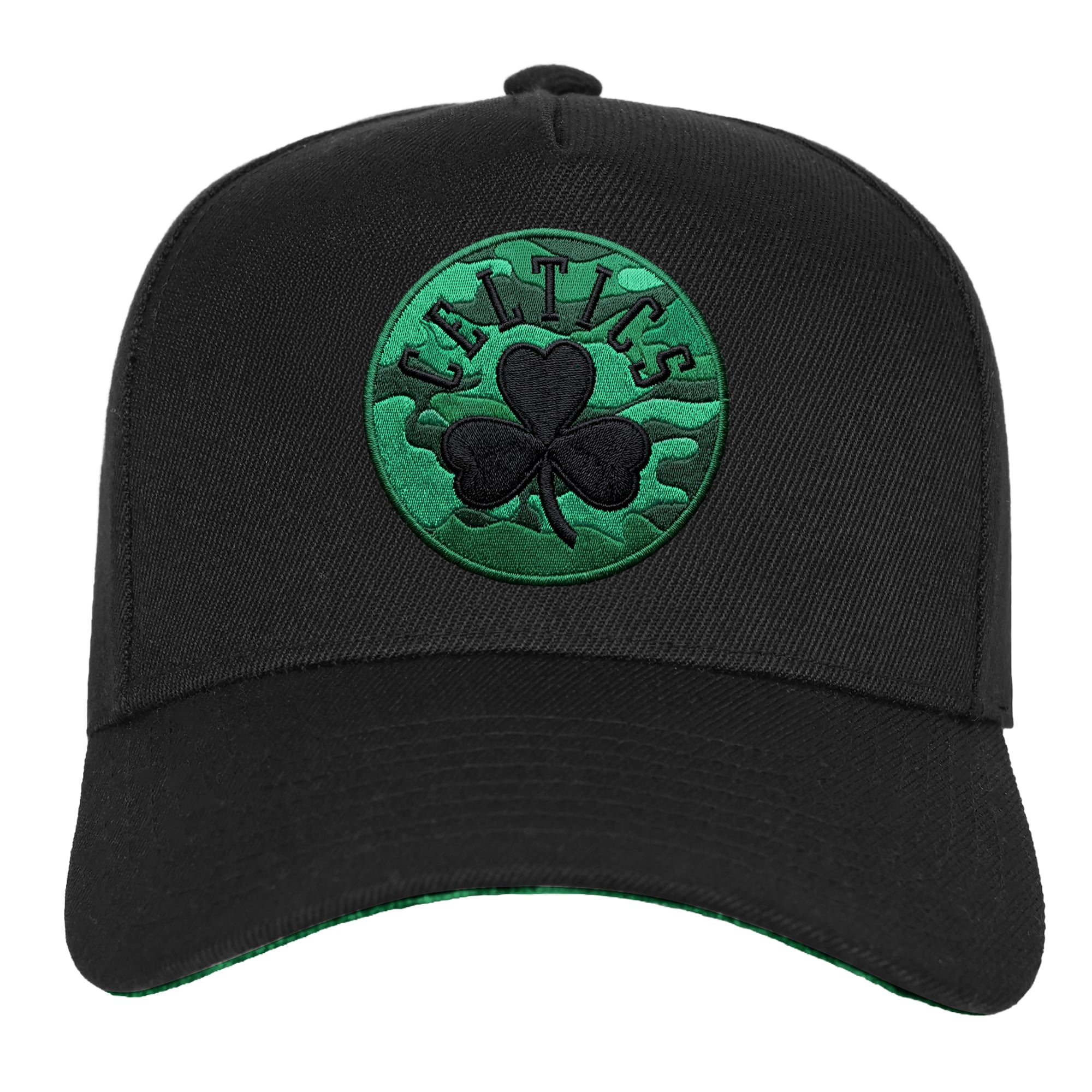 Youth Mitchell & Ness Black Boston Celtics 404 Club Camo Pro Pinch Snapback Hat