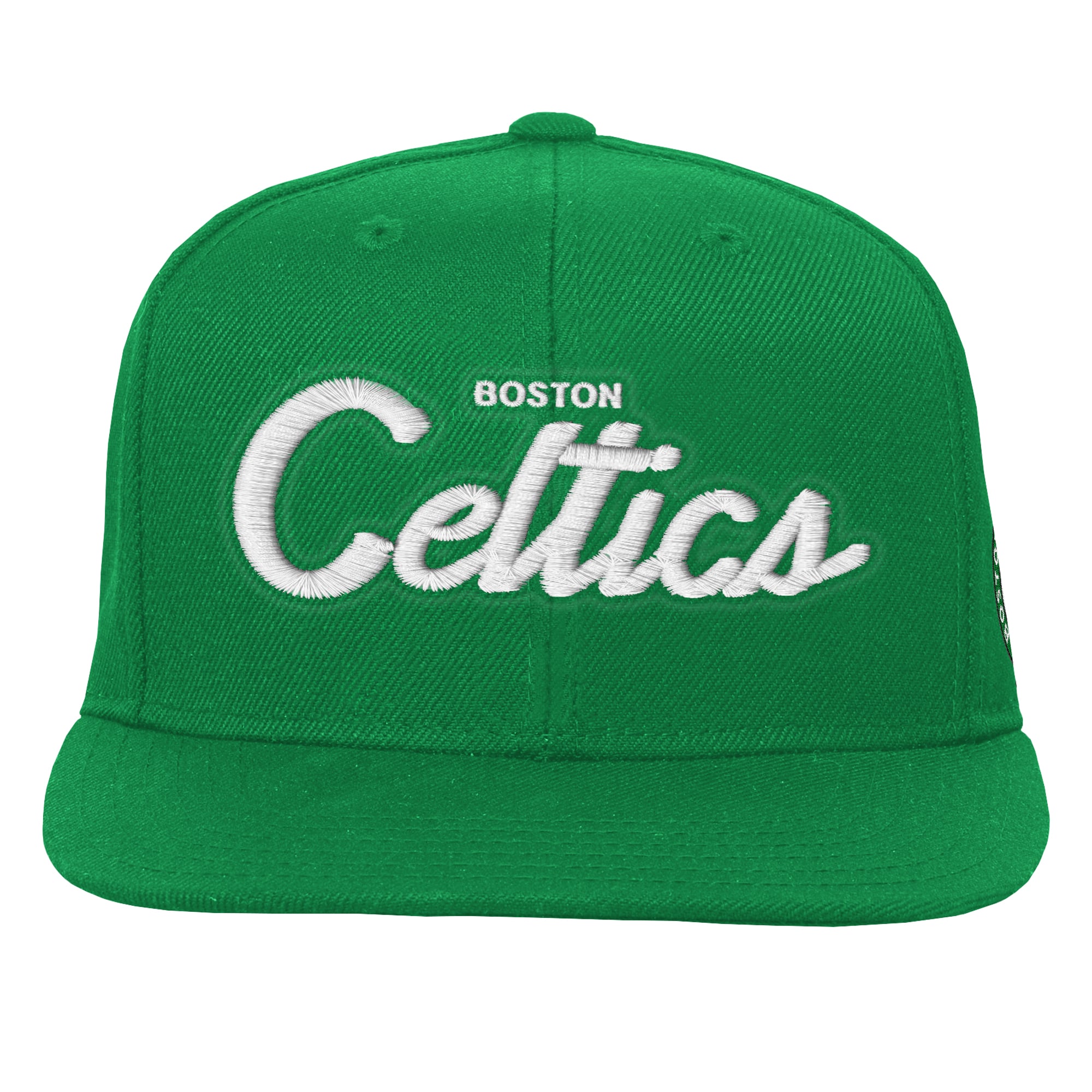 Youth Mitchell & Ness Kelly Green Boston Celtics Head Coach Flat Brim Snapback Hat