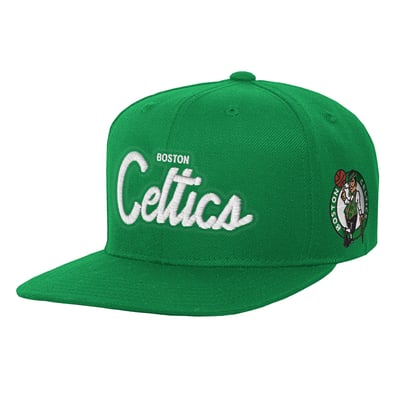 Boston Celtics Mitchell & Ness Youth Head Coach Flat Brim Snapback Hat - Kelly Green
