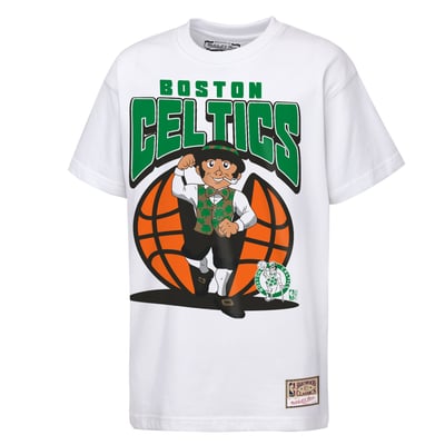  Boston Celtics Mitchell & Ness Youth Mascot Mania T-Shirt - White