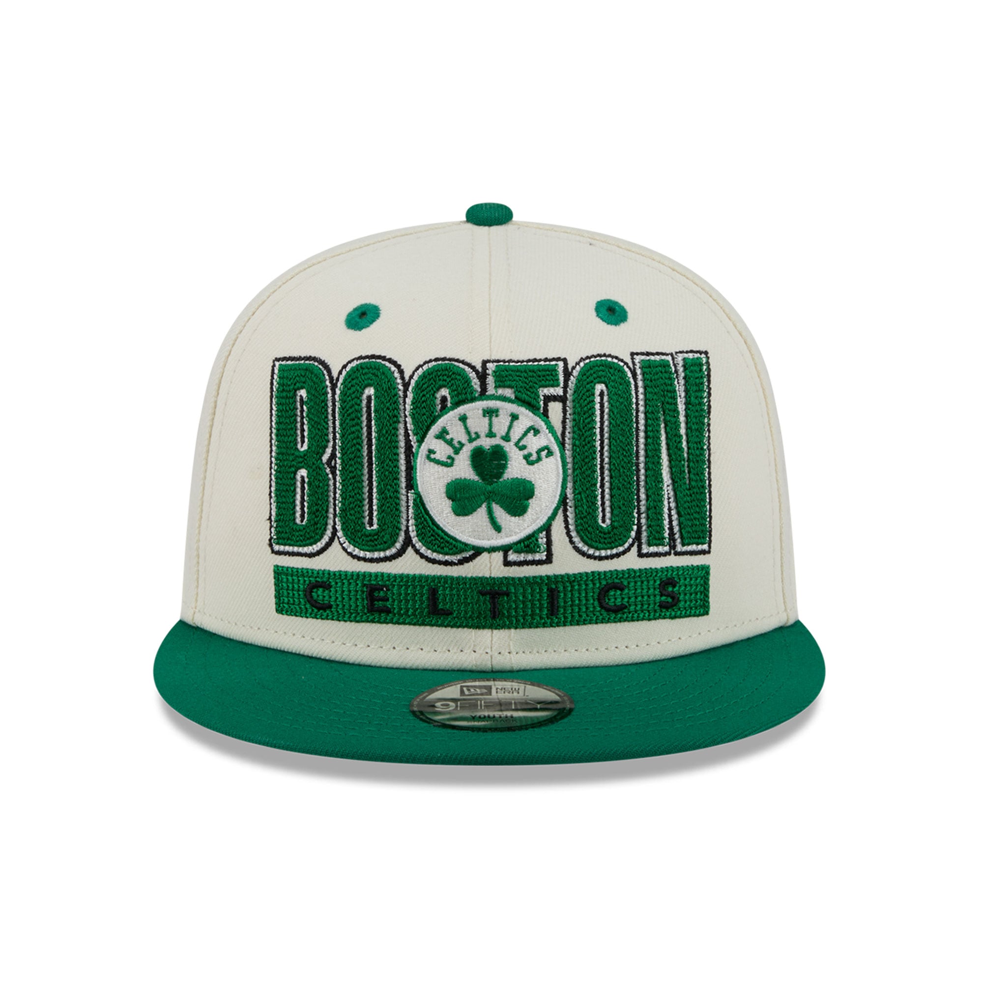 Casquette snapback New Era Classic 9FIFTY crème/vert Kelly pour jeunes Boston Celtics