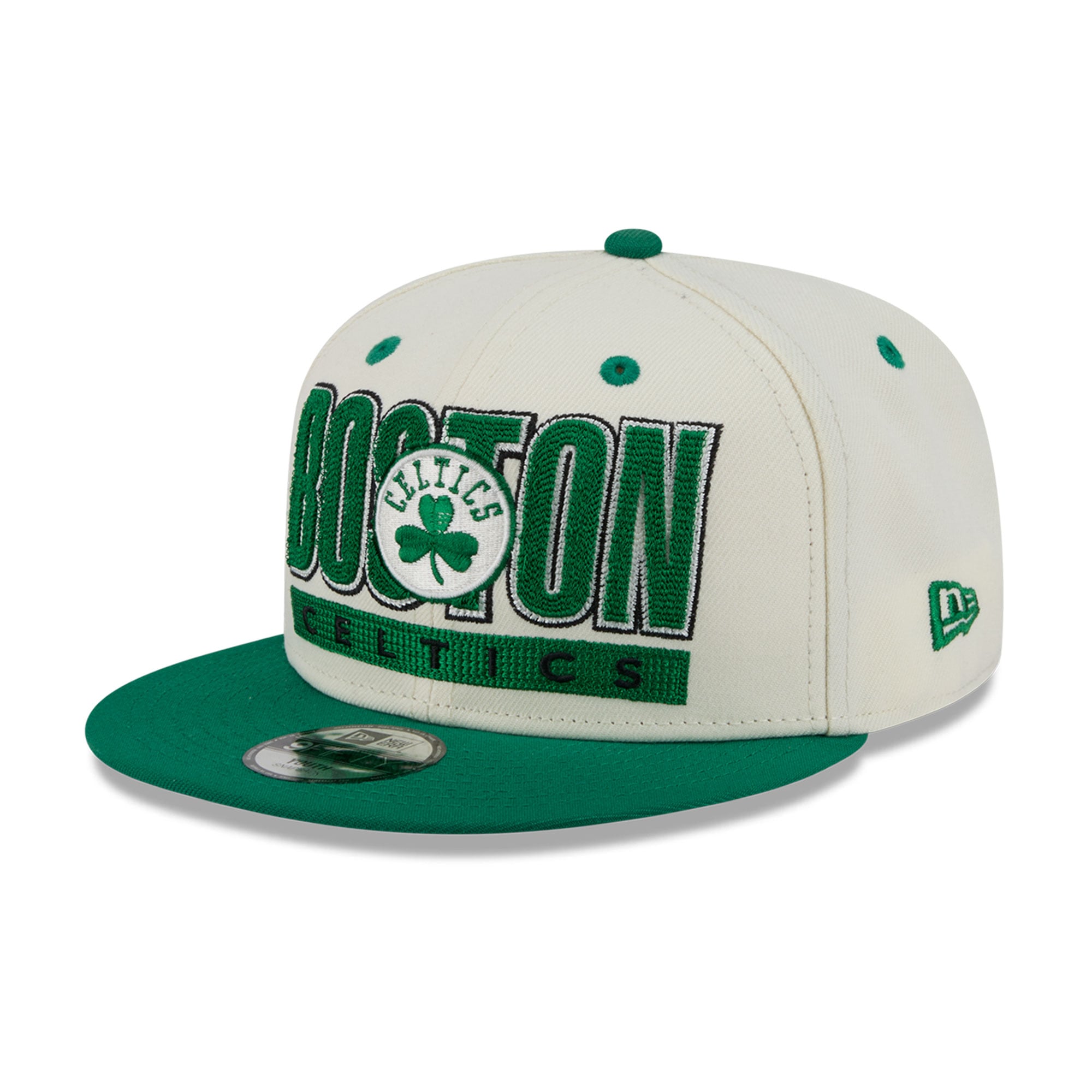 Casquette snapback New Era Classic 9FIFTY crème/vert Kelly pour jeunes Boston Celtics