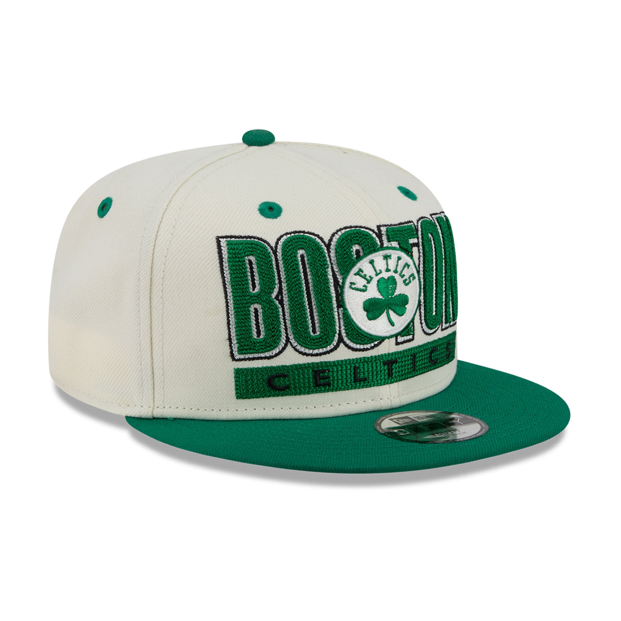 Youth New Era Cream/Kelly Green Boston Celtics Classic 9FIFTY Snapback Hat