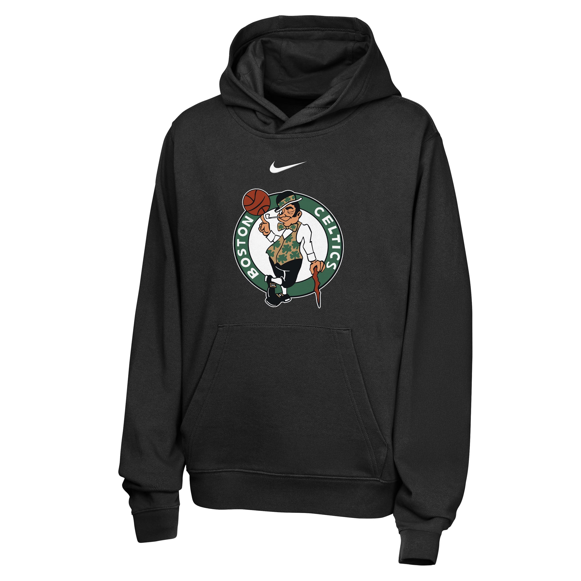 Sweat à capuche Nike noir Boston Celtics Essential Logo Club pour enfant