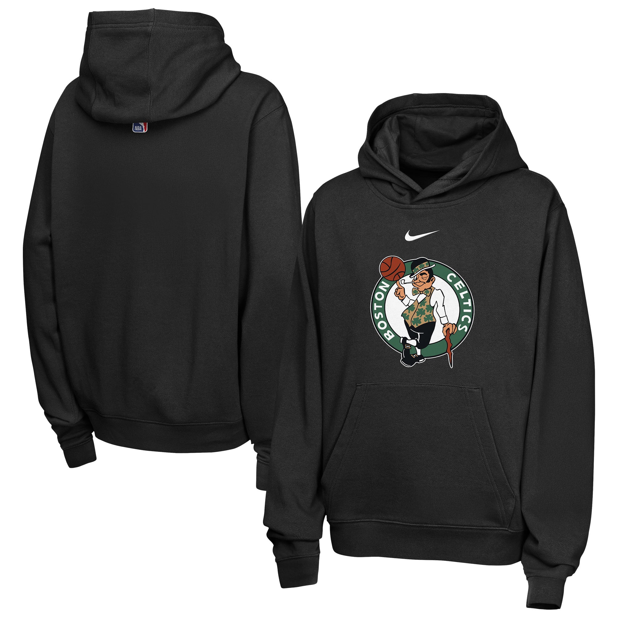 Sweat à capuche Nike noir Boston Celtics Essential Logo Club pour enfant