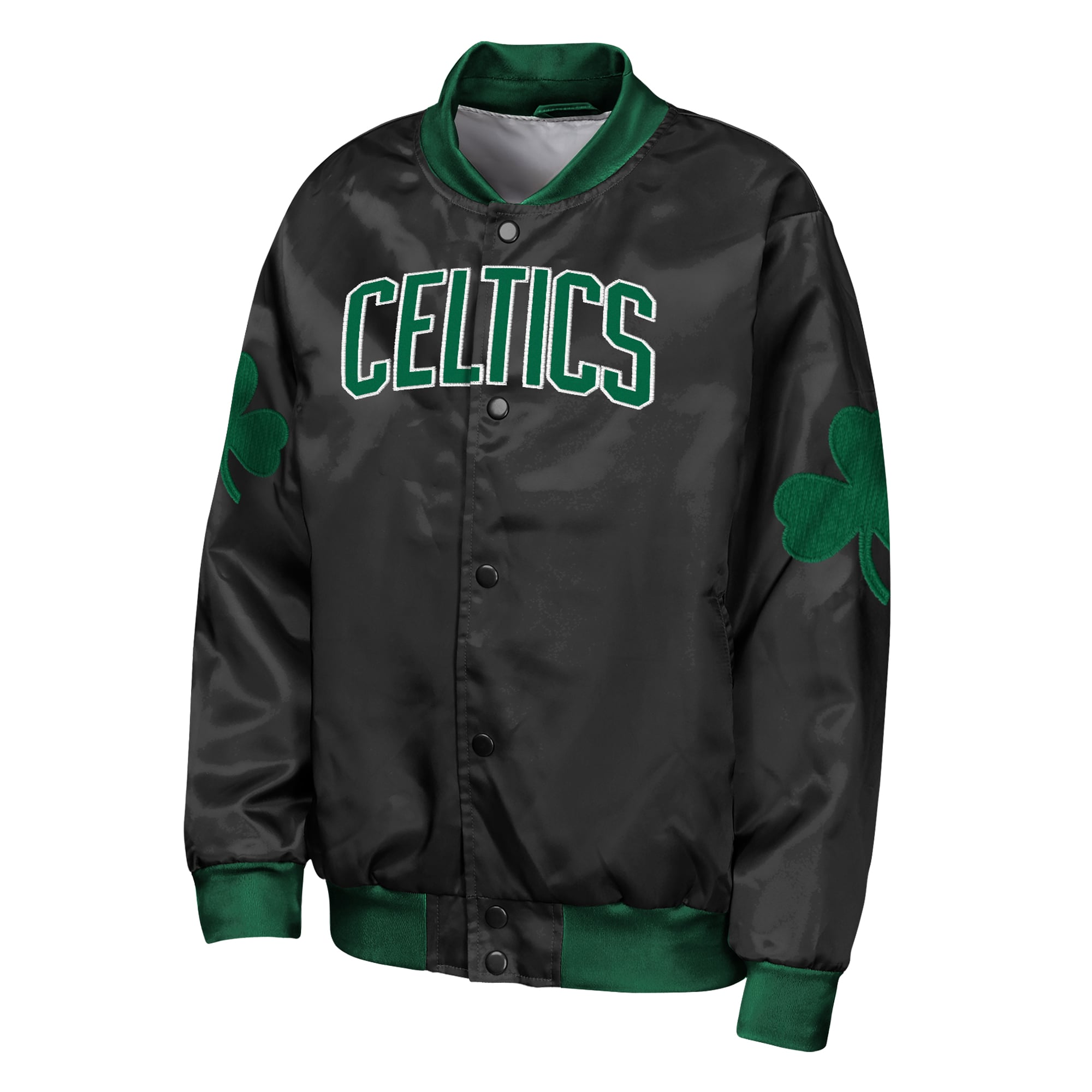 Veste légère en satin noir Boston Celtics Statement Edition pour jeunes Outerstuff