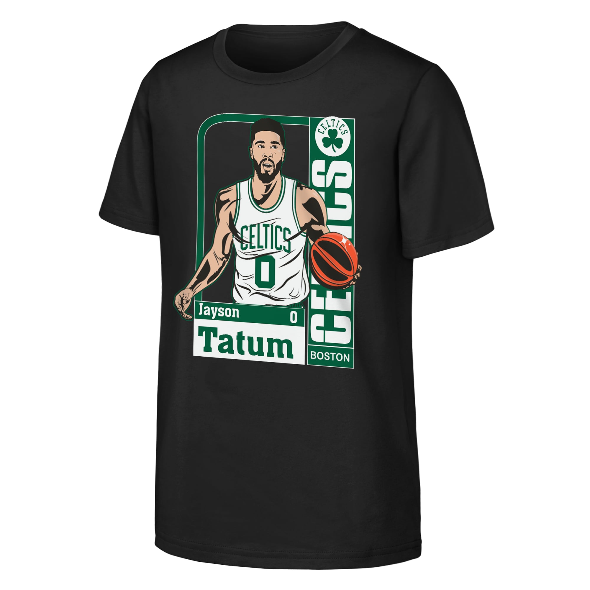 T-shirt noir Jayson Tatum Boston Celtics pour jeunes de la marque Outerstuff