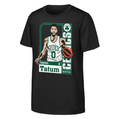 Jayson Tatum Boston Celtics Outerstuff Youth Calling Card T-Shirt - Black