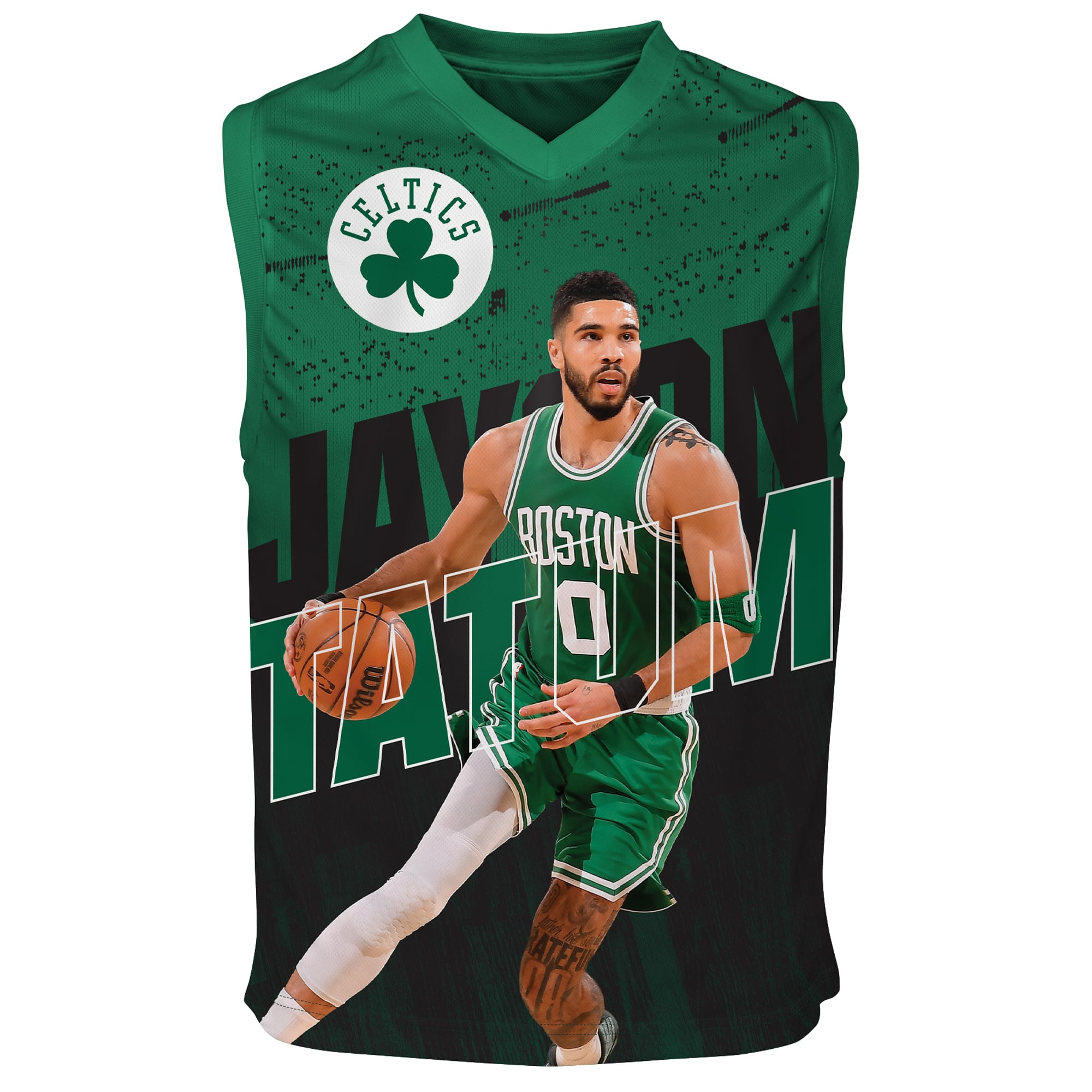 Maillot de jeu iconique Jayson Tatum vert Kelly des Boston Celtics pour jeunes Outerstuff
