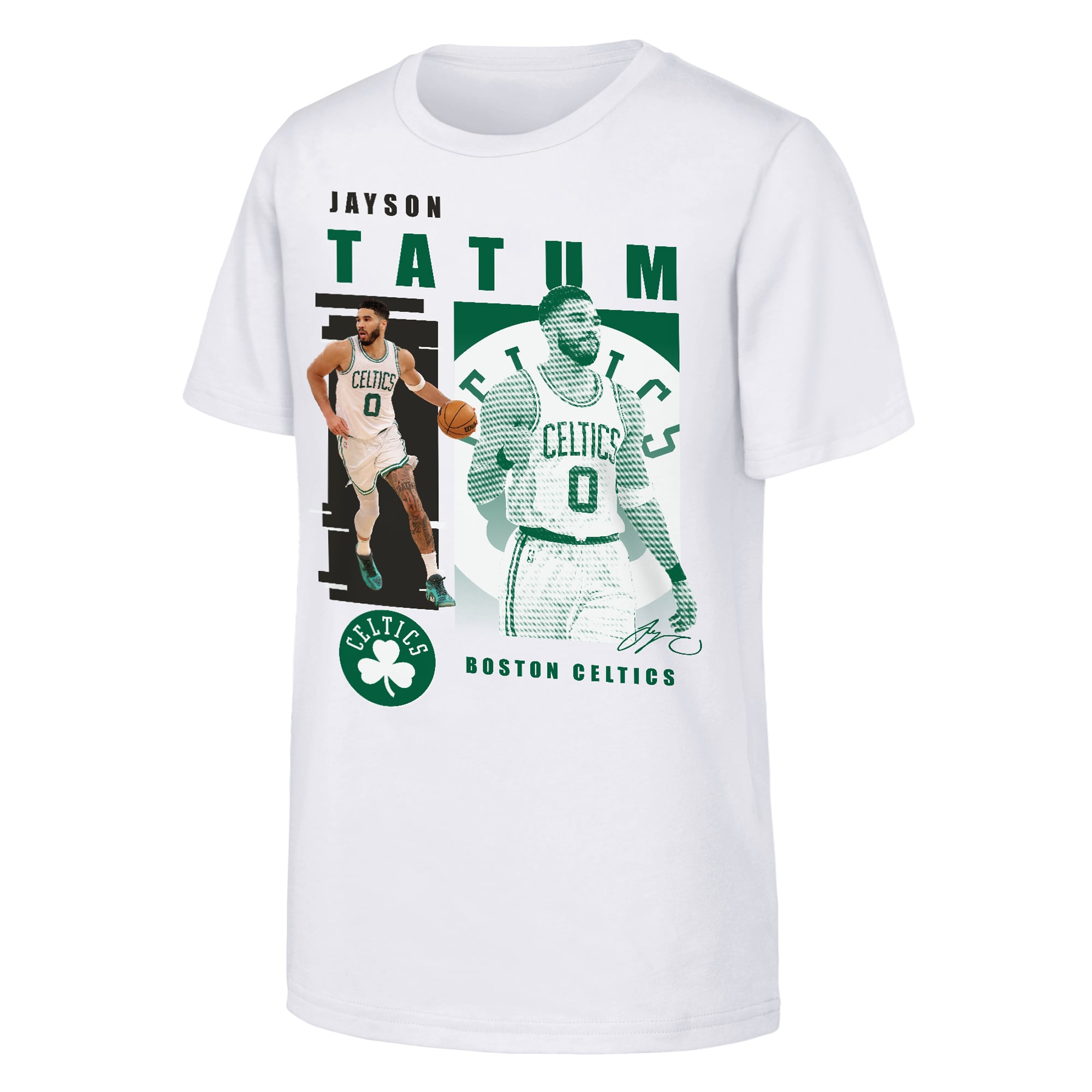 T-shirt Outerstuff pour jeunes Jayson Tatum blanc Boston Celtics Highlights