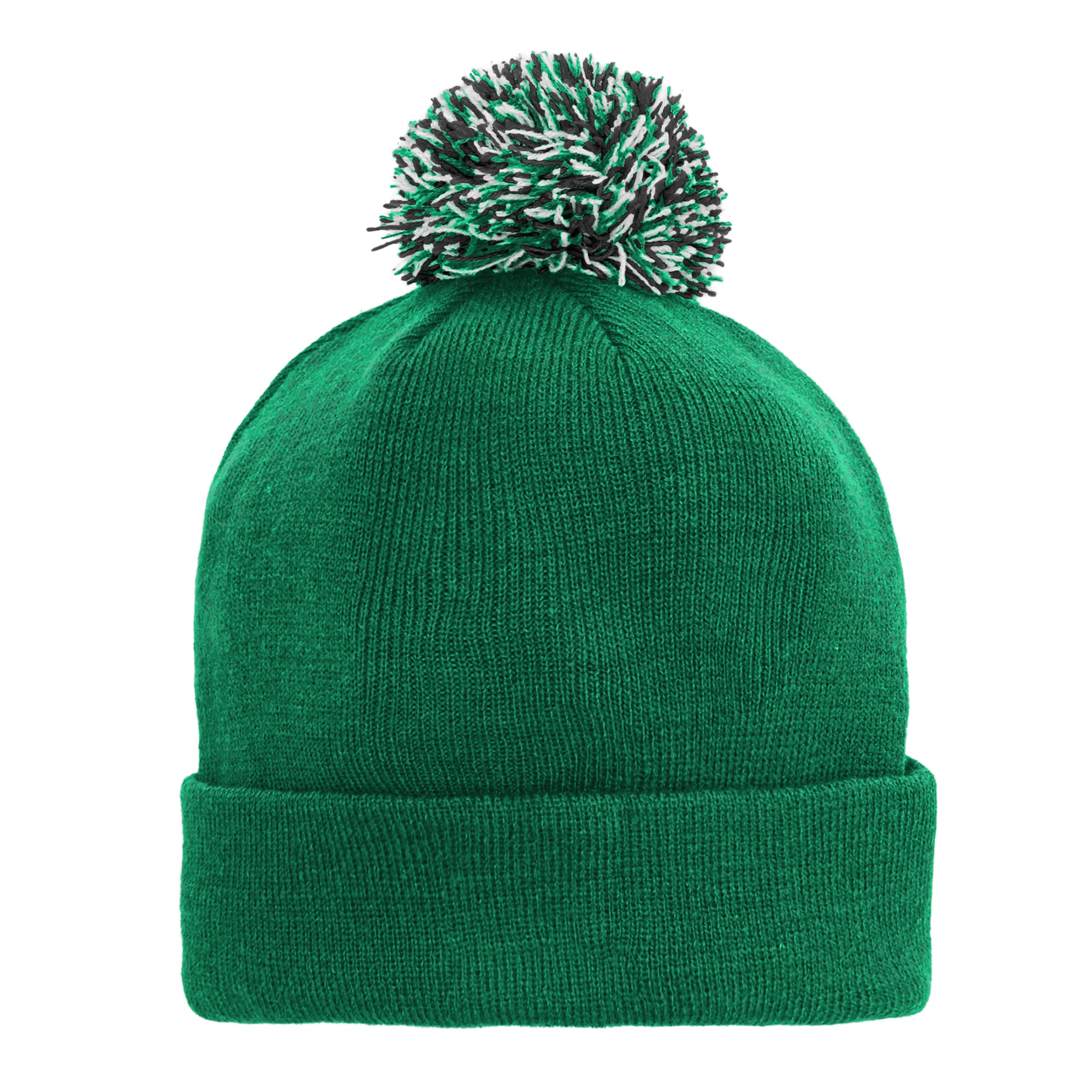 Bonnet tricoté à revers vert Kelly Boston Celtics pour enfant Outerstuff avec pompon