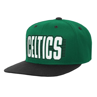 Boston Celtics Outerstuff Youth Snapback Hat - Kelly Green/Black