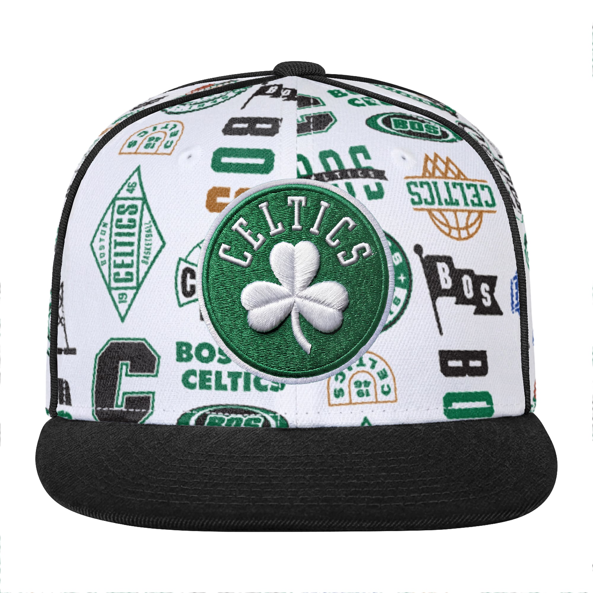 Casquette snapback blanche Youth Outerstuff Boston Celtics.