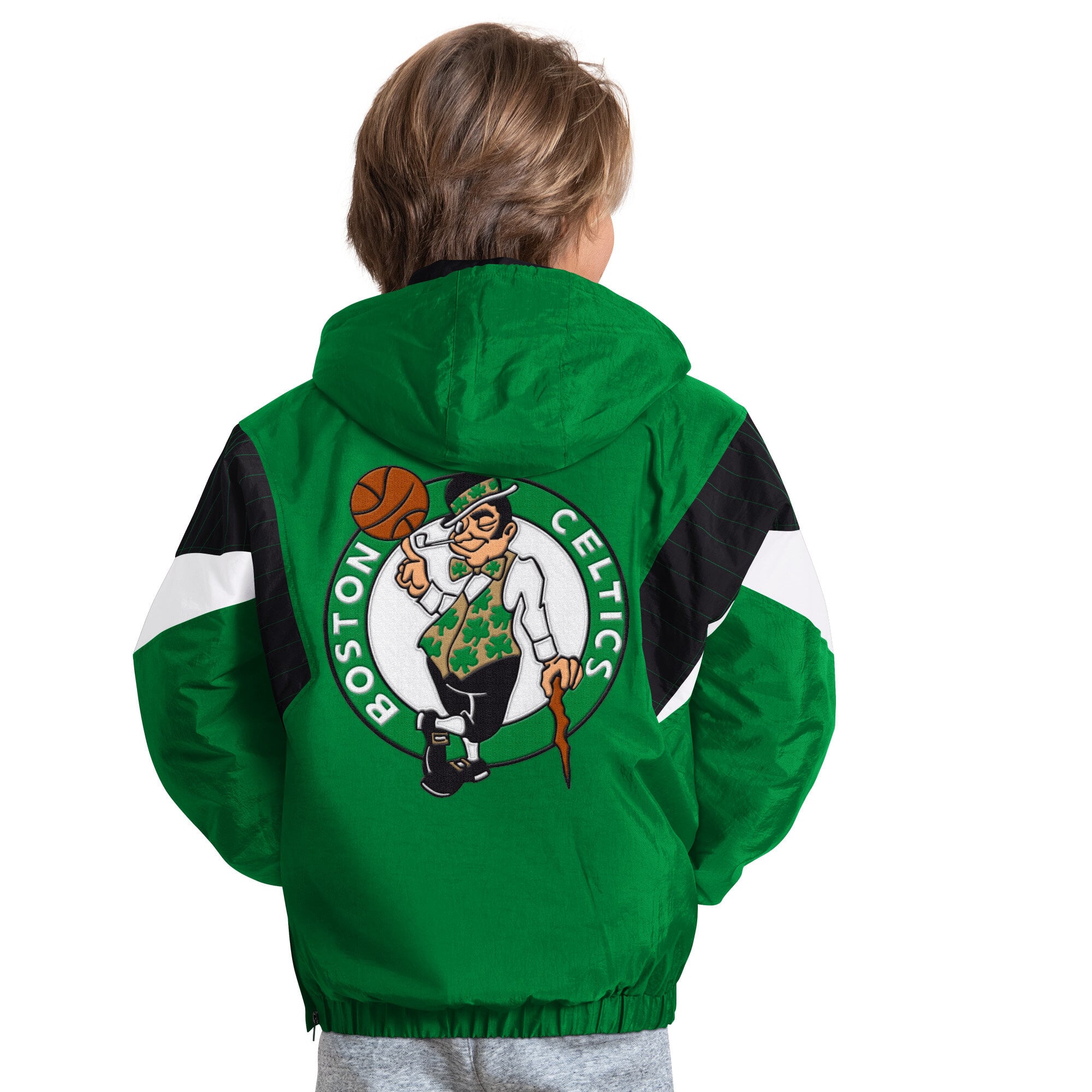 Veste à capuche demi-zip Youth Starter Kelly Green Boston Celtics The Throwback Jr.