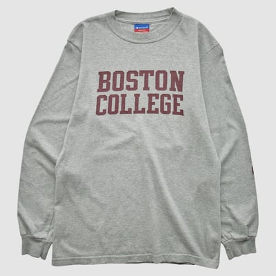 Boston College Eagles Champion 2000s Long Sleeve T-shirt - Heather Gray - S by Fanatics Real Vintage