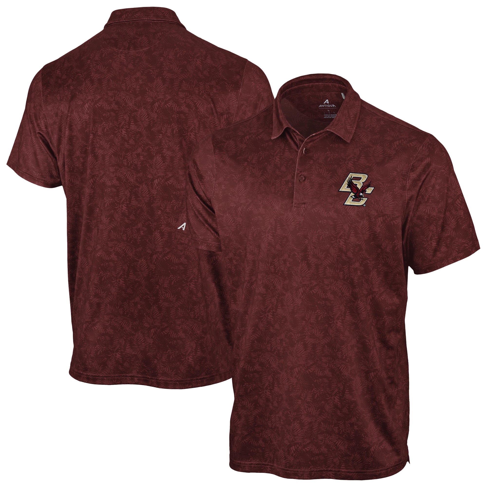 Men's Antigua Maroon Boston College Eagles Lush Polo