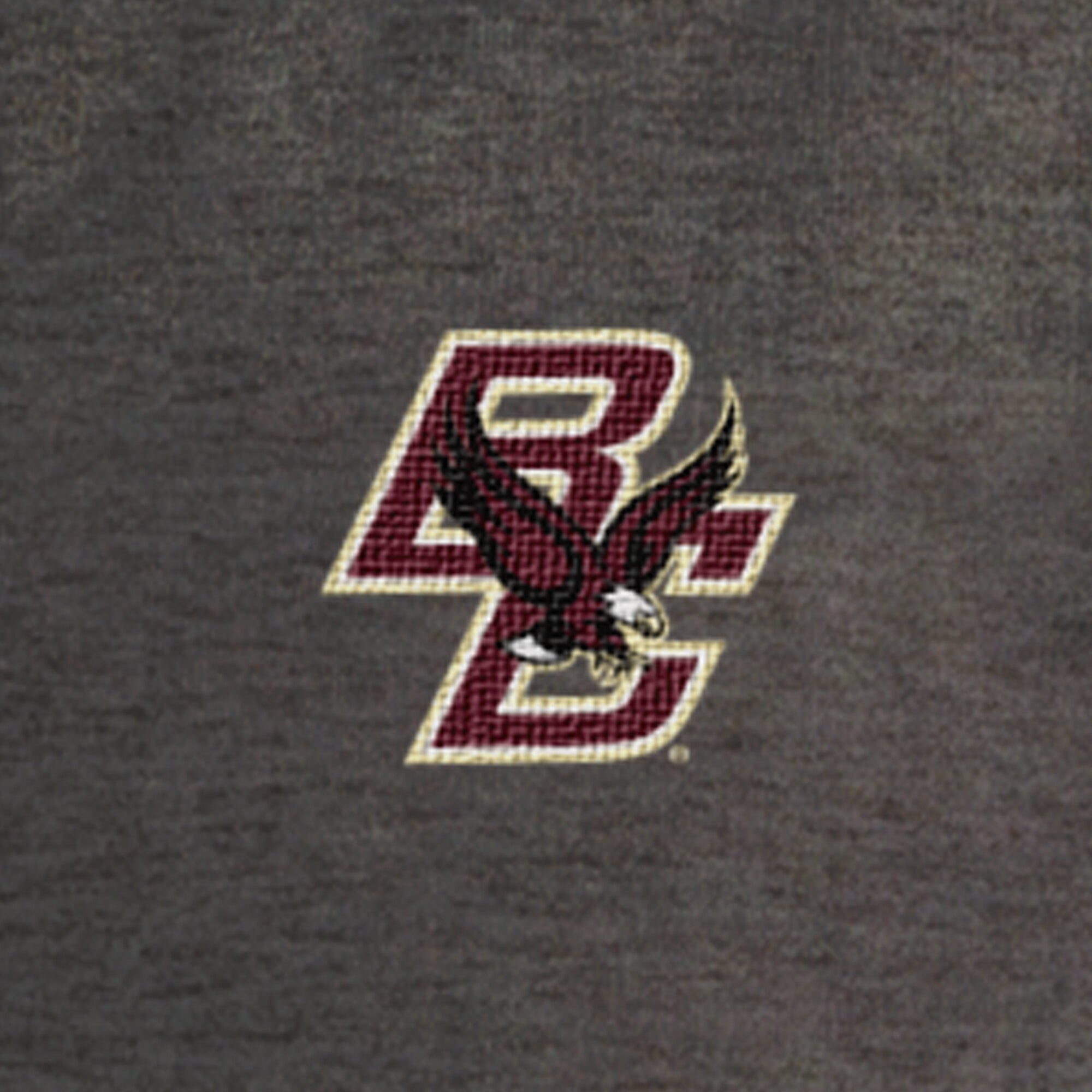 Pull polaire à col zippé pour homme Champion gris chiné Boston College Eagles