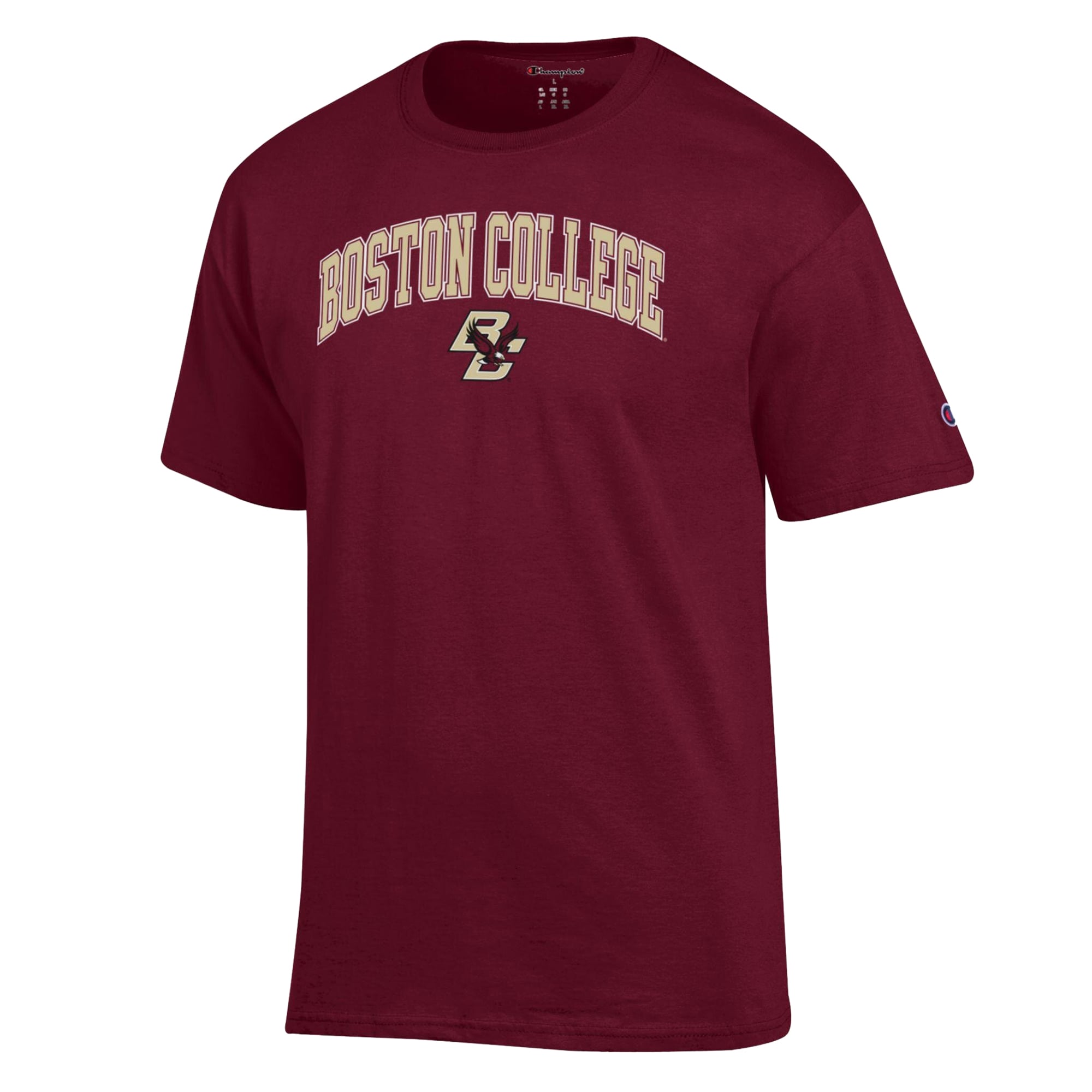 T-shirt Champion marron pour homme avec logo en forme d'arche des Boston College Eagles