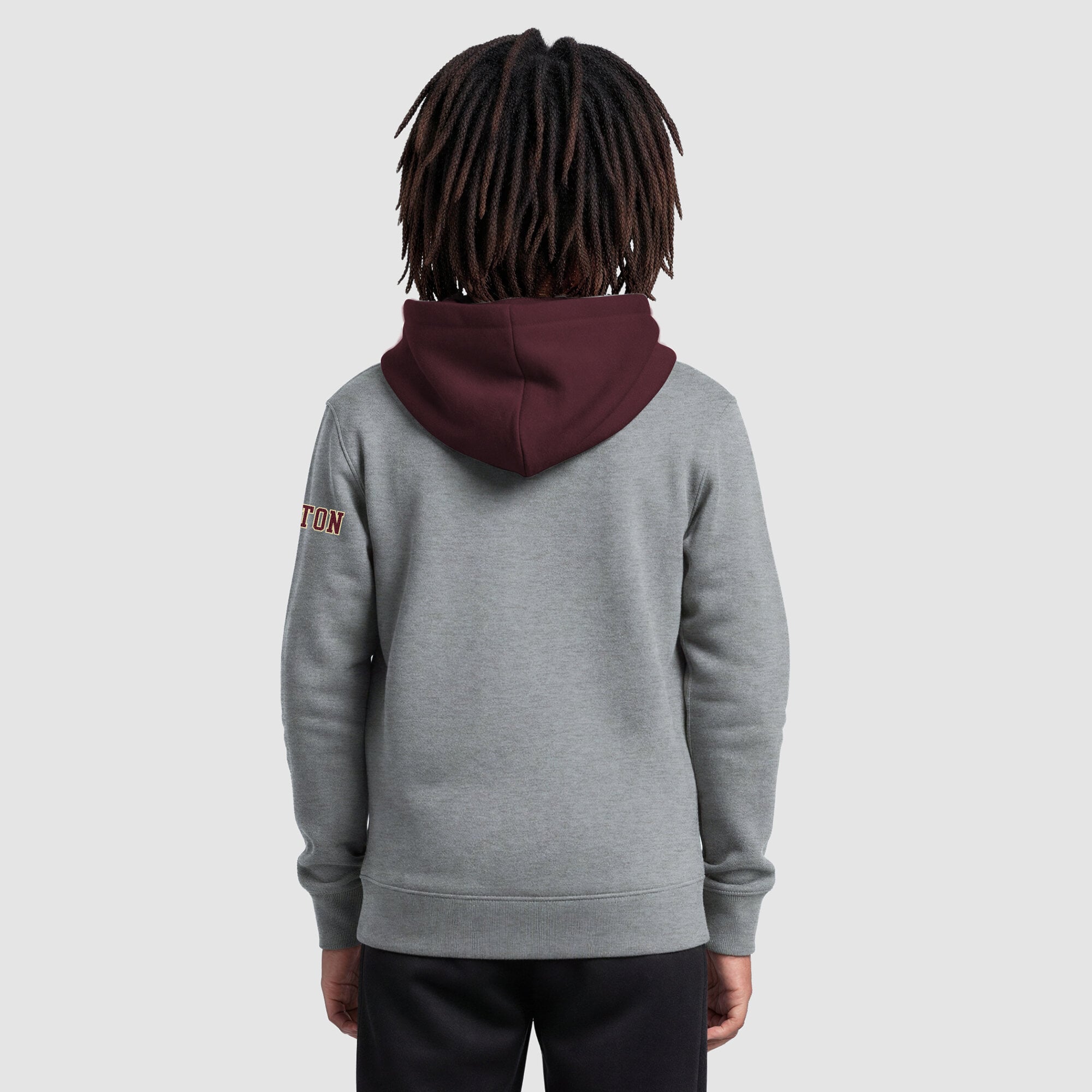 Sweat à capuche en polaire gris chiné Youth Champion Boston College Eagles