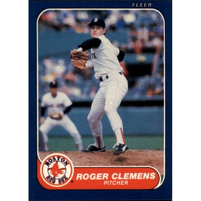 1986 Fleer #345 Roger Clemens