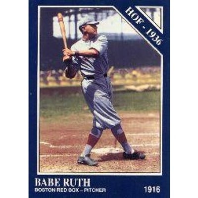 1991-92 Conlon TSN Prototypes #145 Babe Ruth Color DP