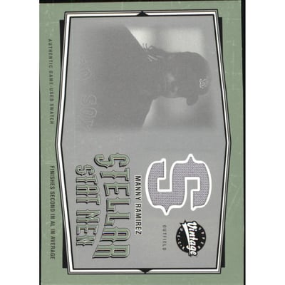2004 Upper Deck Vintage Stellar Stat Men Jerseys #41 Manny Ramirez