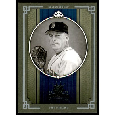 2005 Diamond Kings Framed Green B/W #39 Curt Schilling