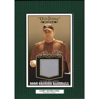 2005 Origins Old Judge Materials Jersey #CS Curt Schilling