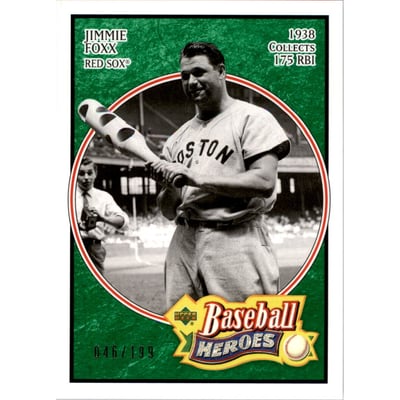 2005 Upper Deck Baseball Heroes Emerald #132 Jimmie Foxx Sox