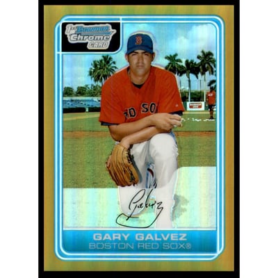 2006 Bowman Chrome Prospects Gold Refractors #BC157 Gary Galvez