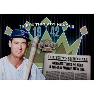 2006 Topps Triple Threads Heroes #42TW4 Ted Williams 1942
