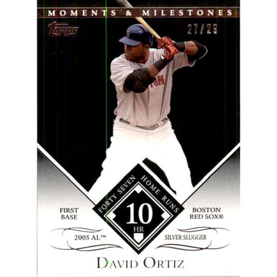2007 Topps Moments and Milestones Black #104-10 David Ortiz/HR 10