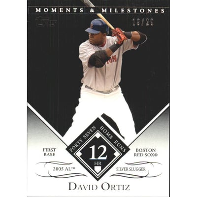 2007 Topps Moments and Milestones Black #104-12 David Ortiz/HR 12