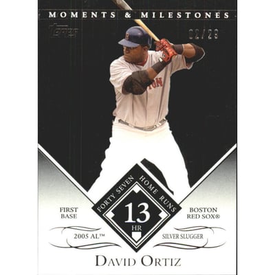 2007 Topps Moments and Milestones Black #104-13 David Ortiz/HR 13