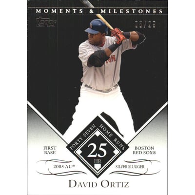 2007 Topps Moments and Milestones Black #104-25 David Ortiz/HR 25