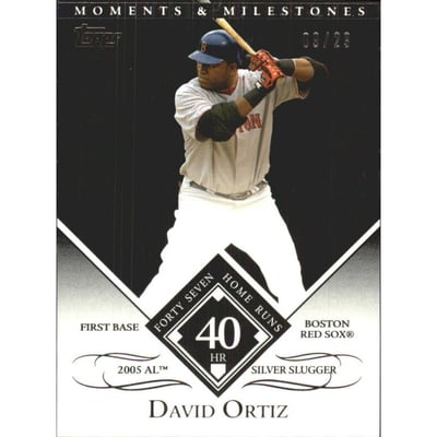 2007 Topps Moments and Milestones Black #104-40 David Ortiz/HR 40