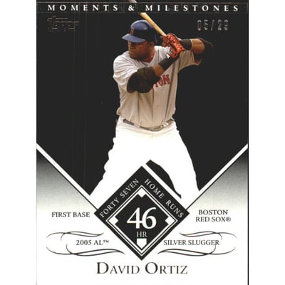 2007 Topps Moments and Milestones Black #104-46 David Ortiz/HR 46