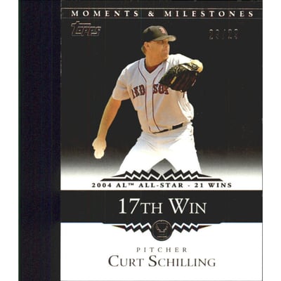 2007 Topps Moments and Milestones Black #91-17 Curt Schilling/W 17