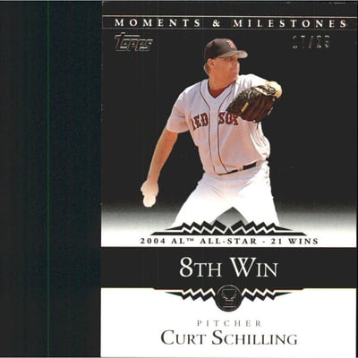 2007 Topps Moments and Milestones Black #91-8 Curt Schilling/W 8